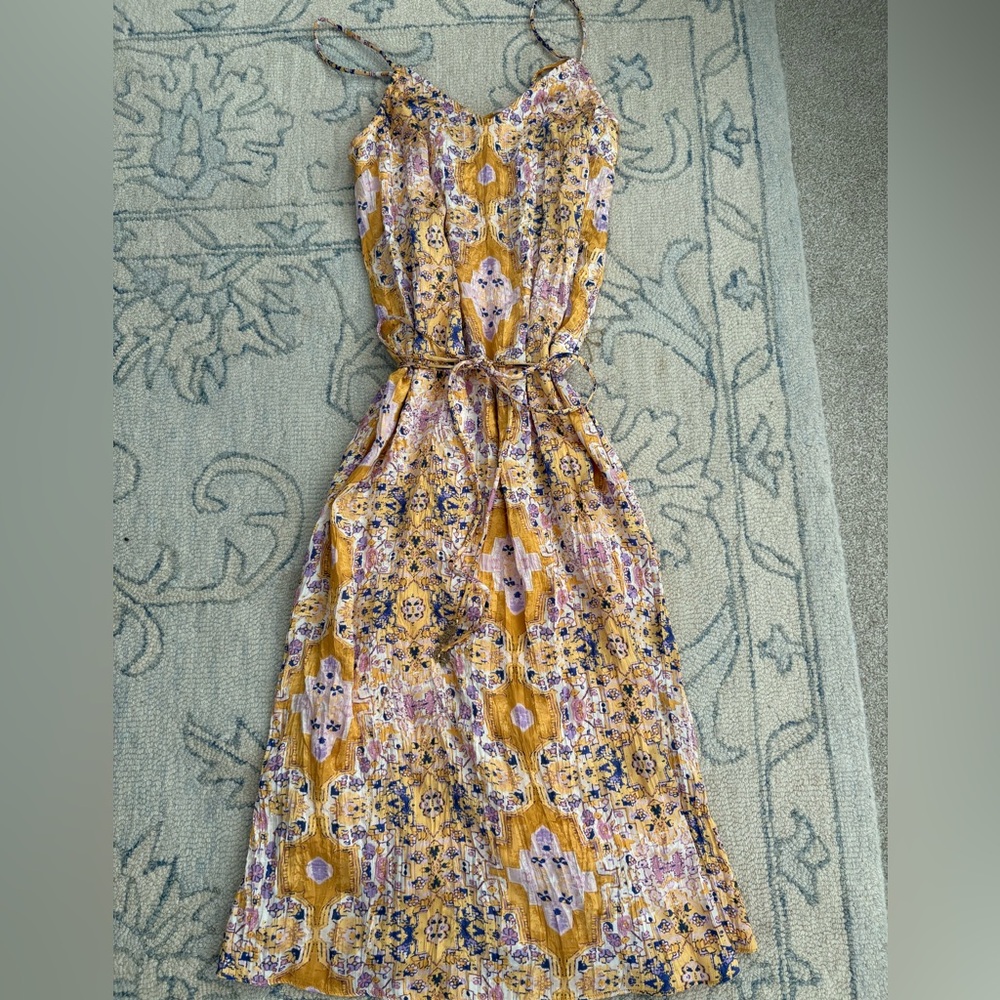 Anthropologie Satin midi dress